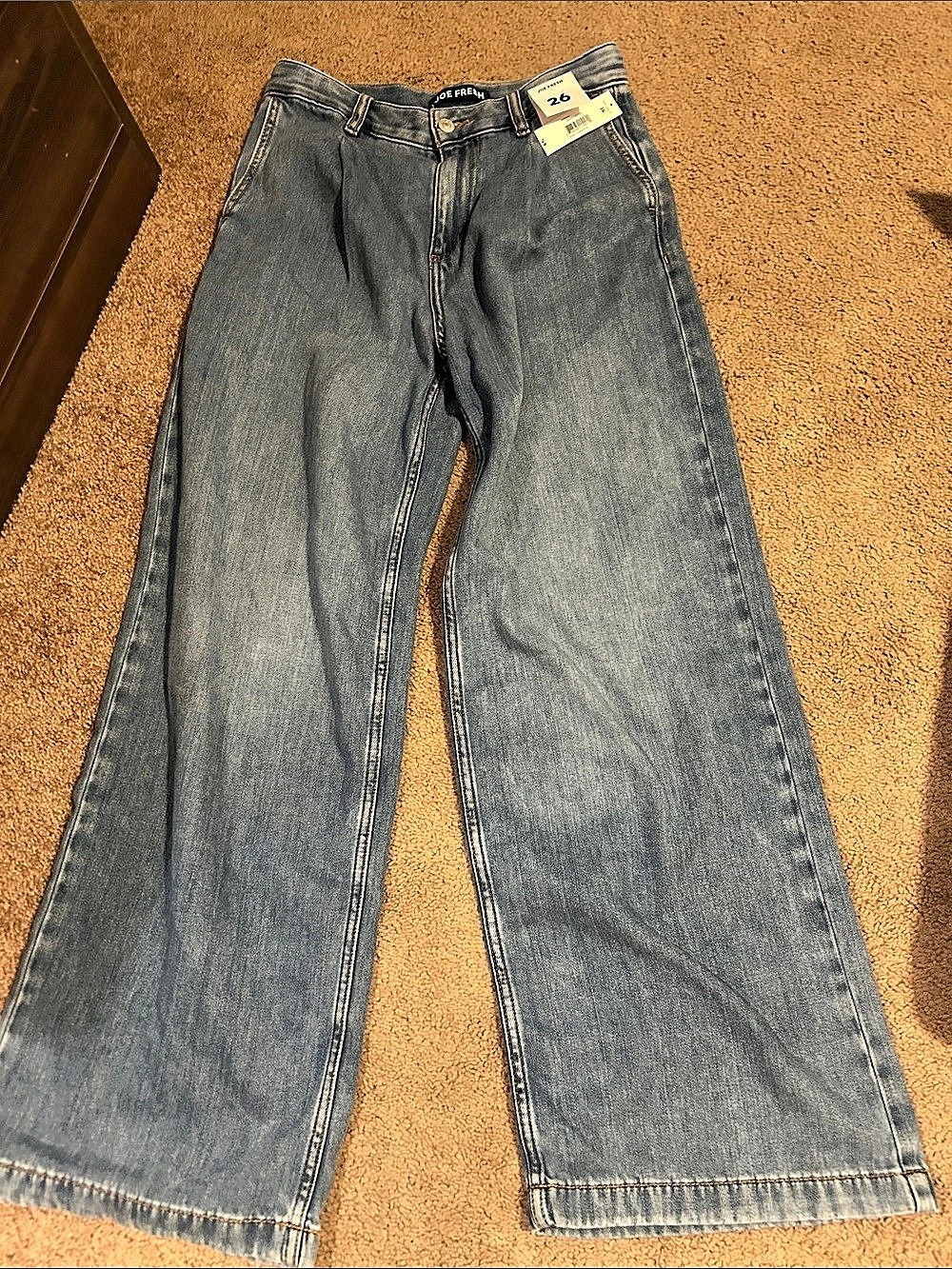 Joe Fresh High Rise Wide Leg Jean Wide Leg Jeans in Blue Waist 26 NWT